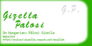 gizella palosi business card