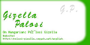 gizella palosi business card